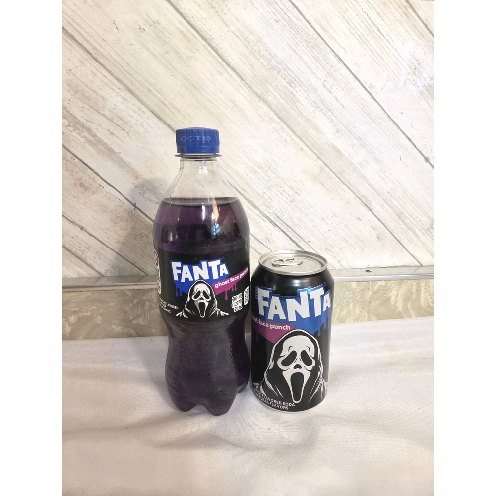 Fanta COLLECTOR Ghostface Horror Halloween Ghost Face Punch NEW 1 Bottle & 1 Can